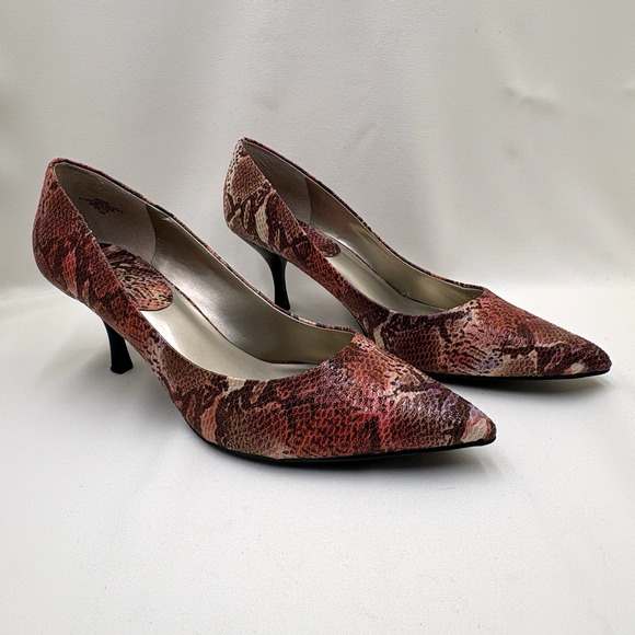 BM Shoes - Nine & Company Faux Snake Skin Women's Dress Shoes - 3" Heel - Size 10 M
